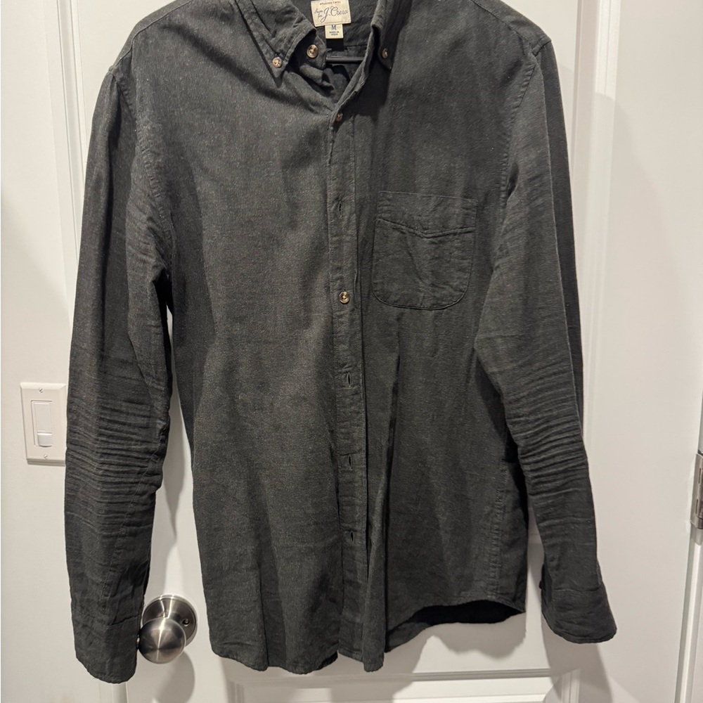J. Crew Charcoal Casual Button-Down Shirt